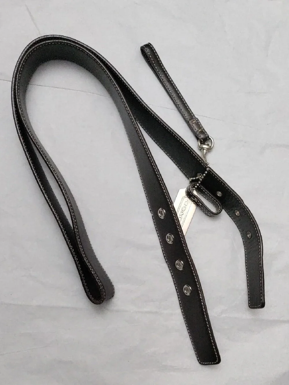 Coach Black/Brown Leather Handbag Straps